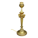 Large Louis XVI style ram's head lamp base - gilded bronze