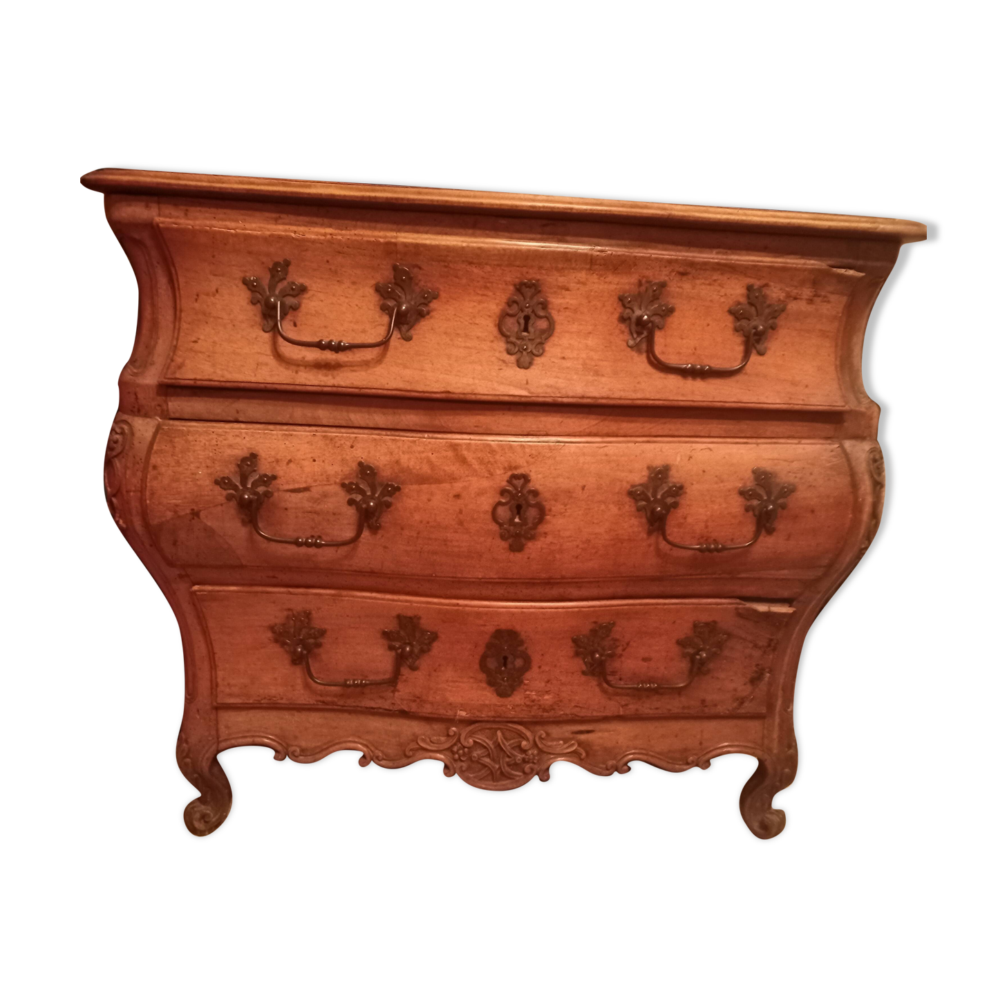 Bordeaux walnut tomb commode Louis XV