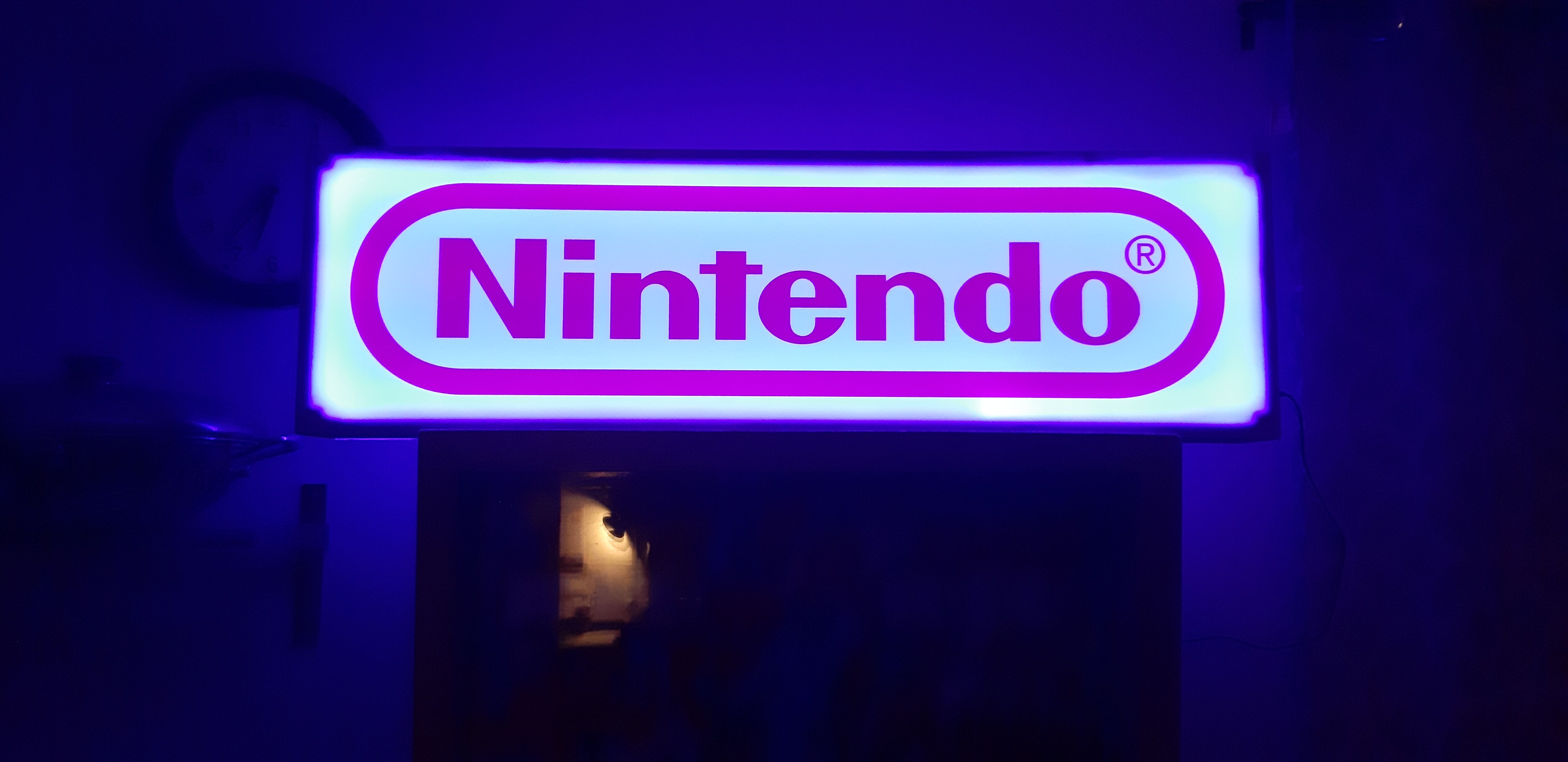Luminous sign advertising nitendo