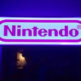 Luminous sign advertising nitendo