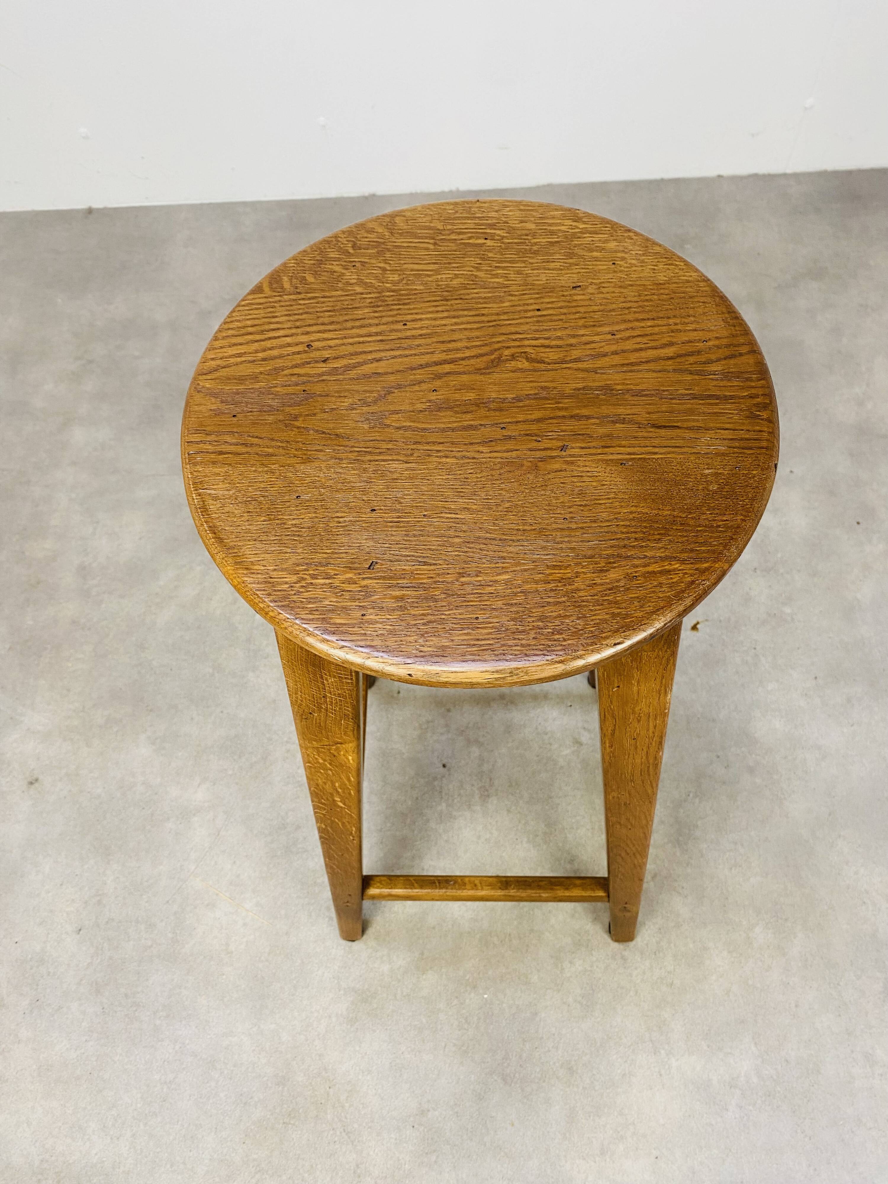 Solid wood oak bar stool