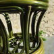 2 low bamboo stools