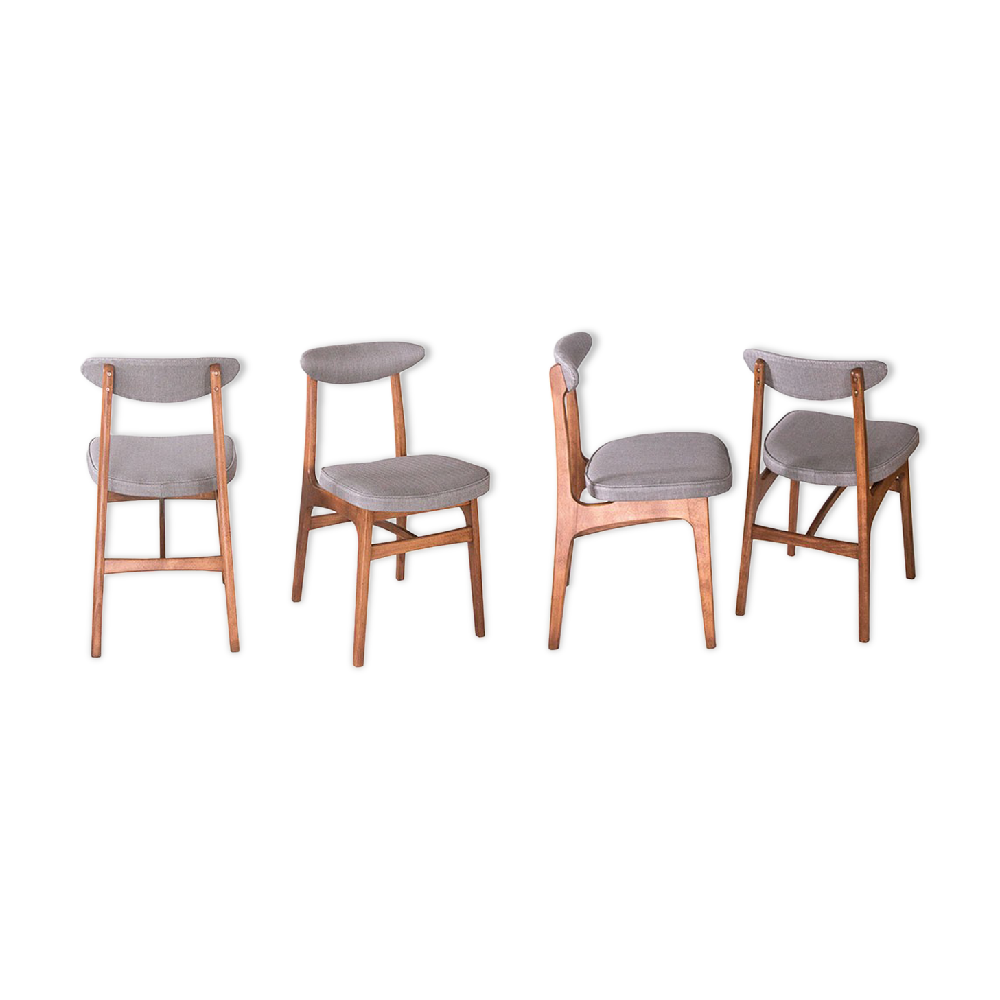 Set of 4 chairs retapissees