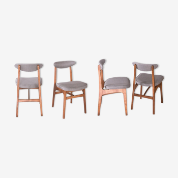 Set of 4 chairs retapissees