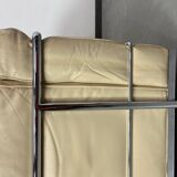 Fauteuils clubs en cuir blanc LC2 par Le Corbusier pour Cassina