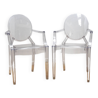 Paire de chaises Louis Ghost, Philippe Starck