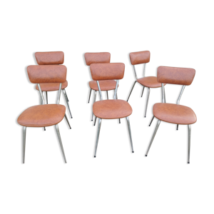 6 chaises skaï vintage - 1960