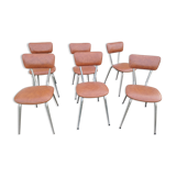 6 vintage skai chairs from the 1960s