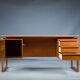 Freestanding Teak Desk from GV Møbler, 1960s