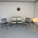 4 chaises en aluminium design italien des années 90 Calligaris italy