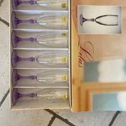 Lot de verres cristal Lilas vintage