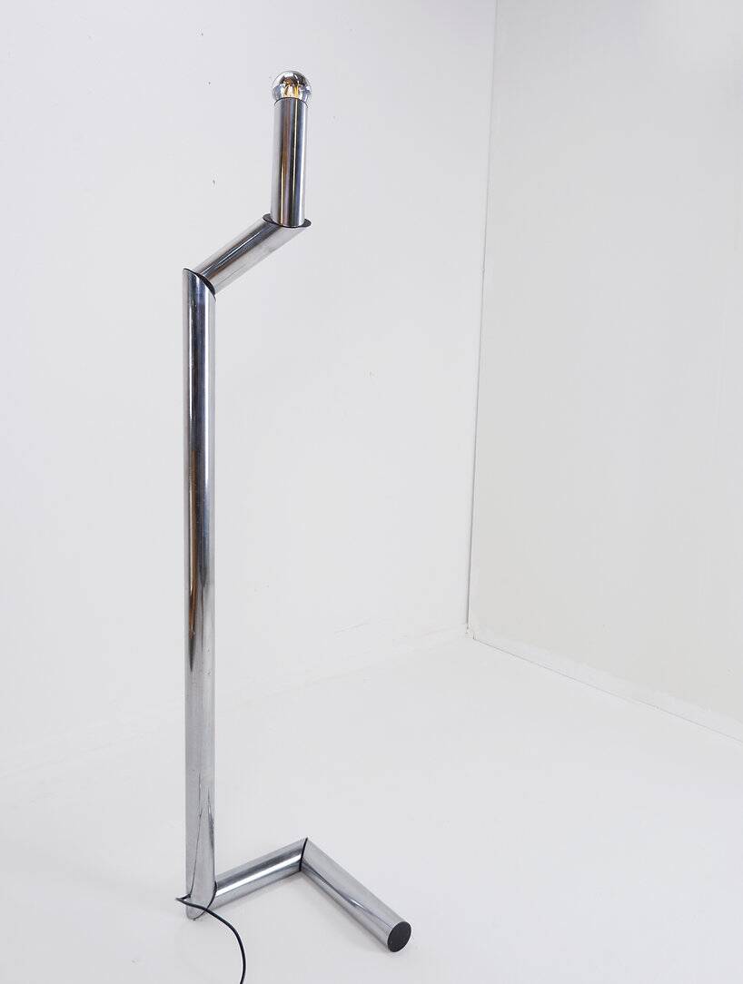 Tubular Chrome articulated Floor Lamp - 1970s