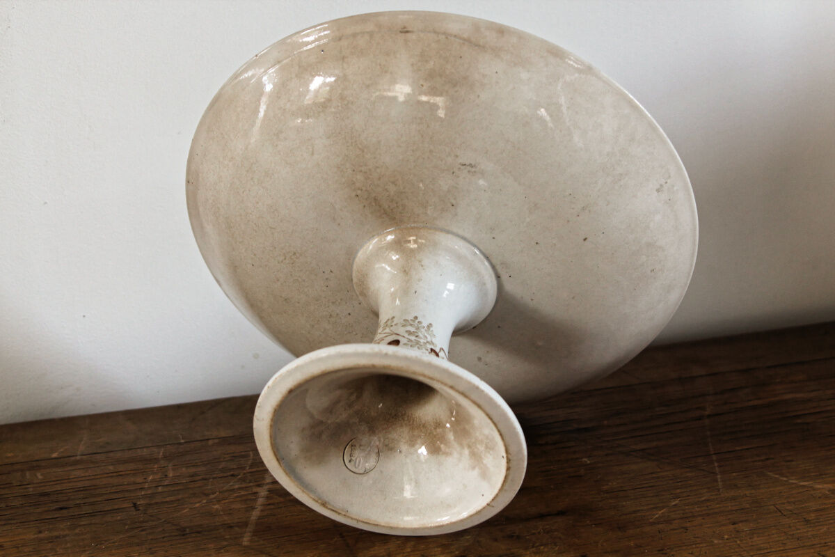 Longwy earthenware compotier