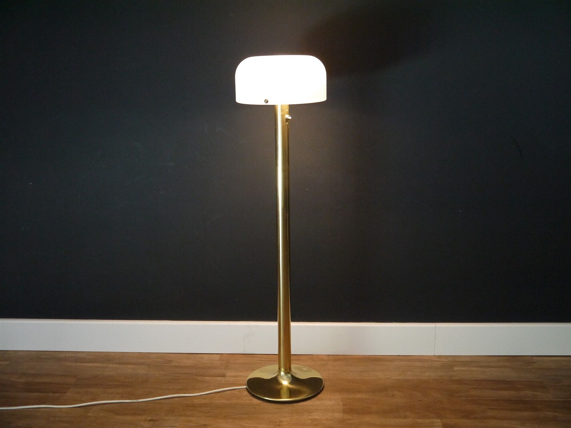 Scandinavian brass and plexiglas lamppost Atelje Lyktan 1970