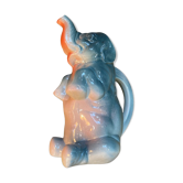 Pichet en barbotine zoomorphe éléphant 1950