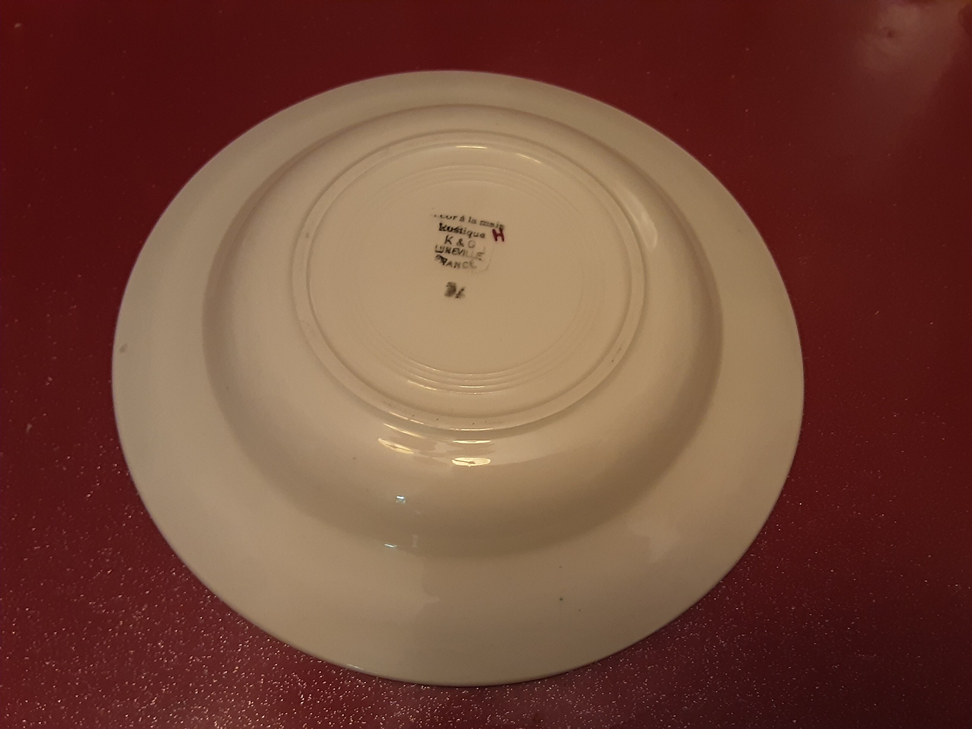 5 assiettes faience  luneville keller et guerin  luneville  modele  rustique