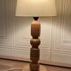 Lampe bois massif 1960 "design scandinave".