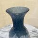 Frosted glass bottle vase – Blue & Frosted White Gradient