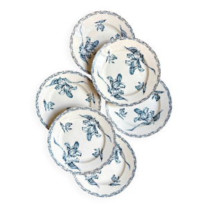 6 assiettes plates Lunéville