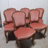 6 chaises Louis xv