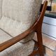 Teak and two-seater wool sofa from the 60s