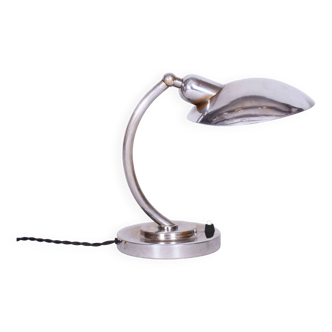 Restored Bauhaus Chrome Table Lamp, Franta Anyz, New Electrification, Czechia, 1920s