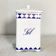 Set of 3 spice jars blue and white porcelain