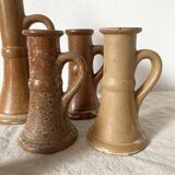 Stoneware candle holders x5