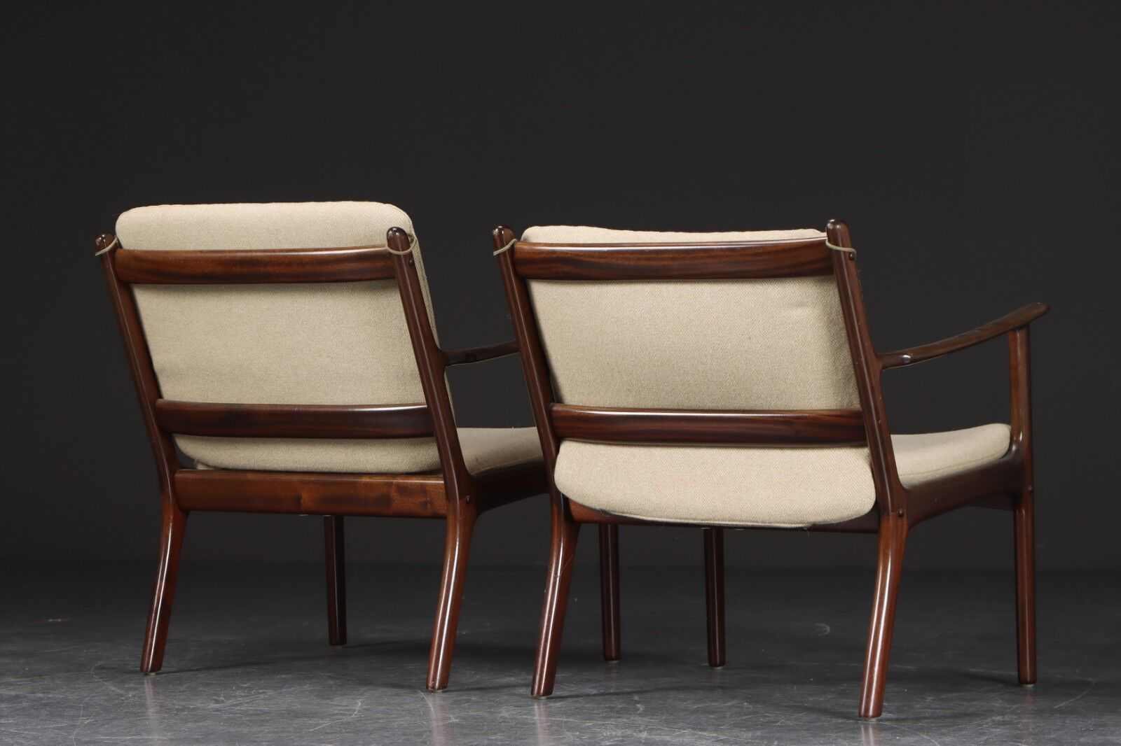 2x Easy Chair Ole Wanscher model PJ112 Mahagoni Denmark 1940s