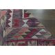 1970s Vintage Turkish Oushak Handmade Wool Cotton Pink Runner Rug 87x333