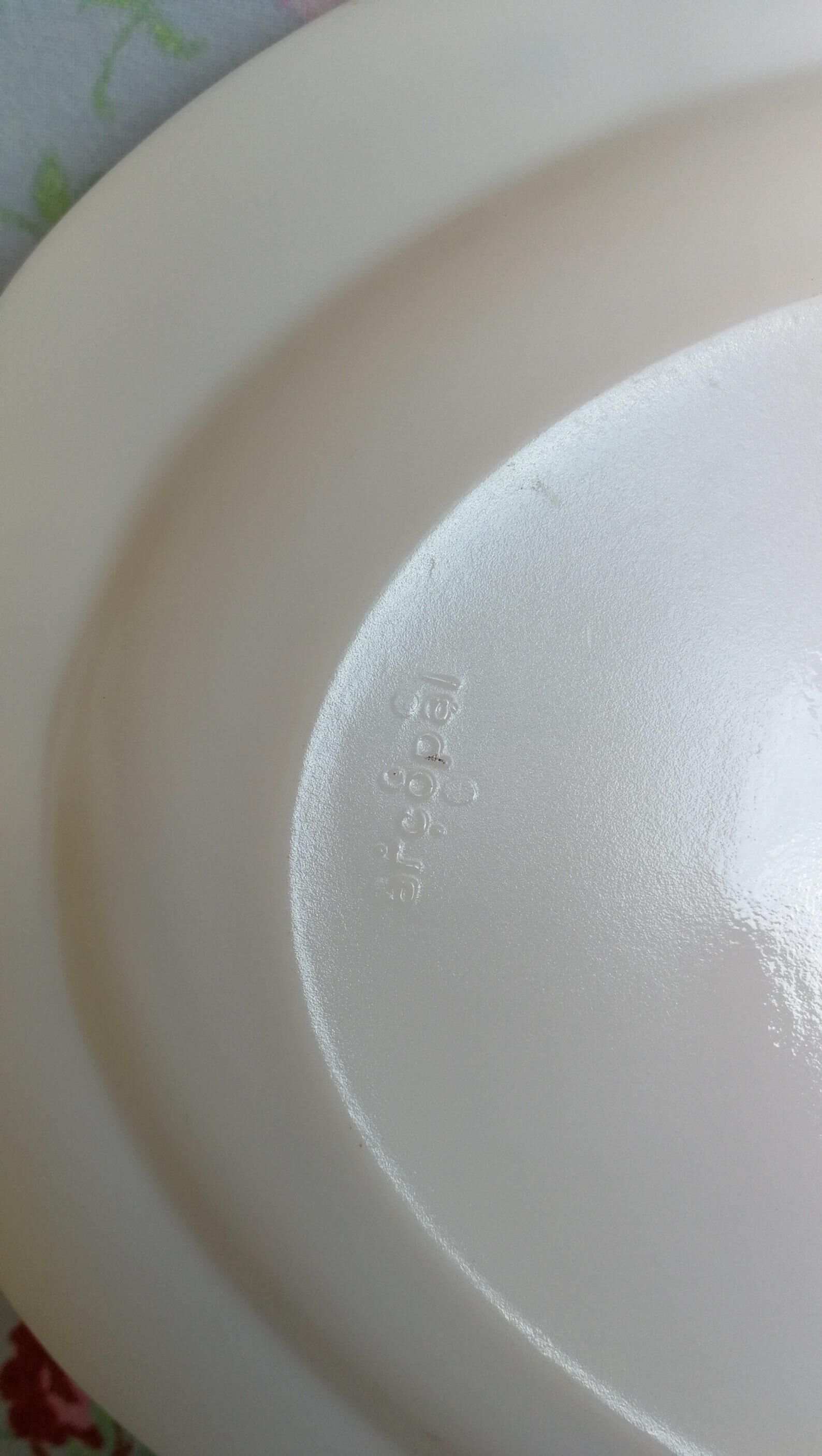 Grand Plat Oval Arcopal Veronica Myosotis Blue Flowers Opaline Vintage Retro