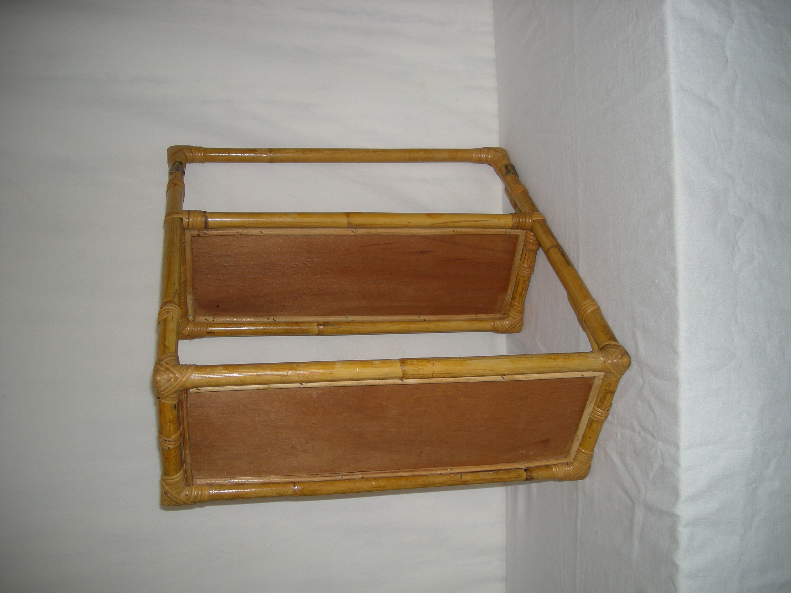 Rattan wall shelf - 60s bamboo