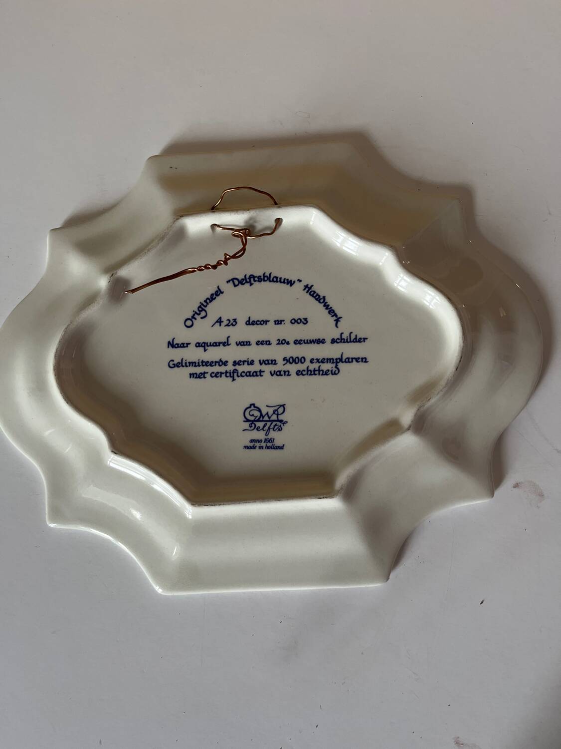 Delf Delfts hand painted dish numbered 3/5000