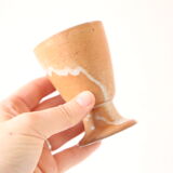 Set de 5 verres à pied en grès vintage