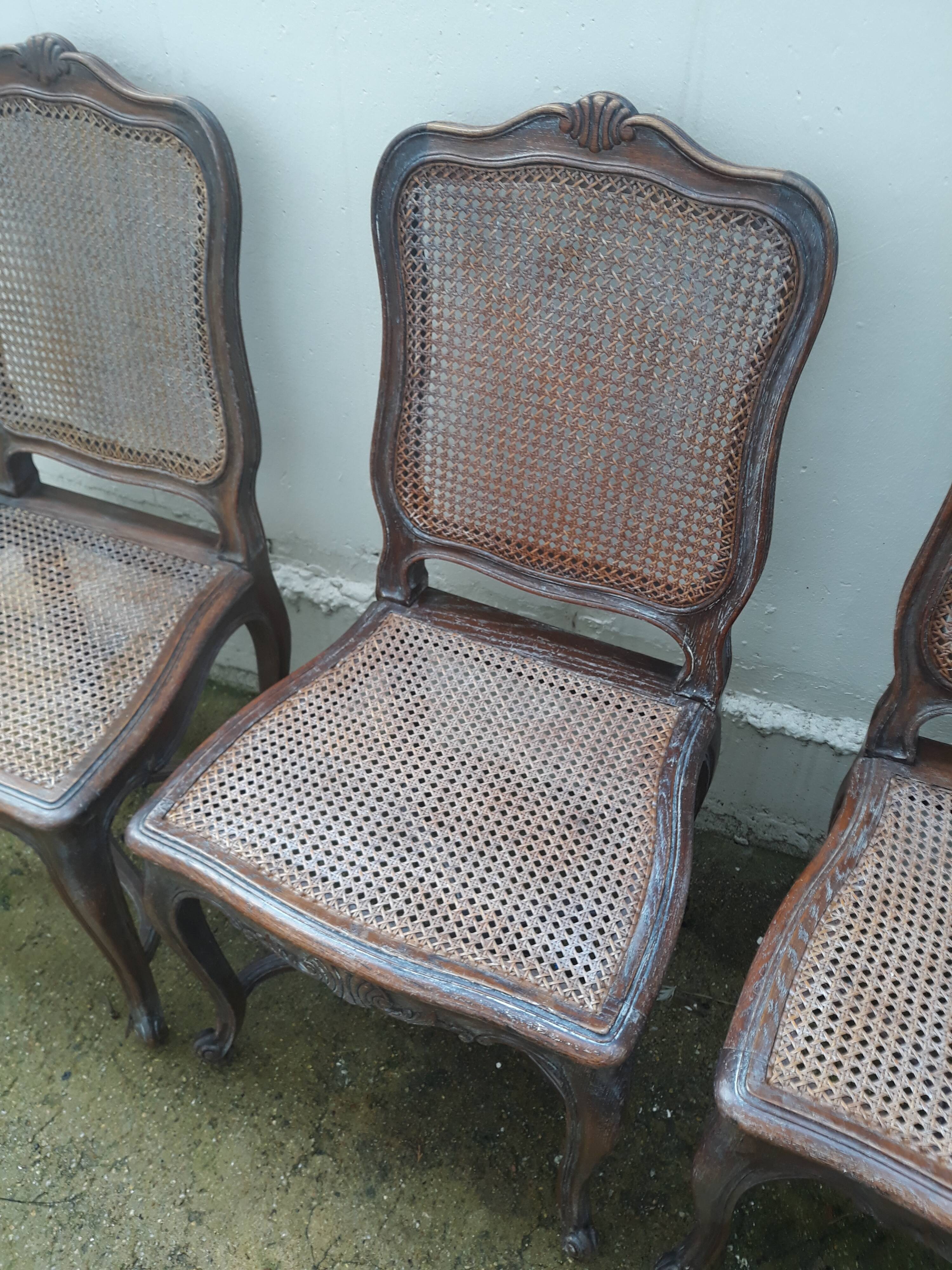 4 regency-style chairs