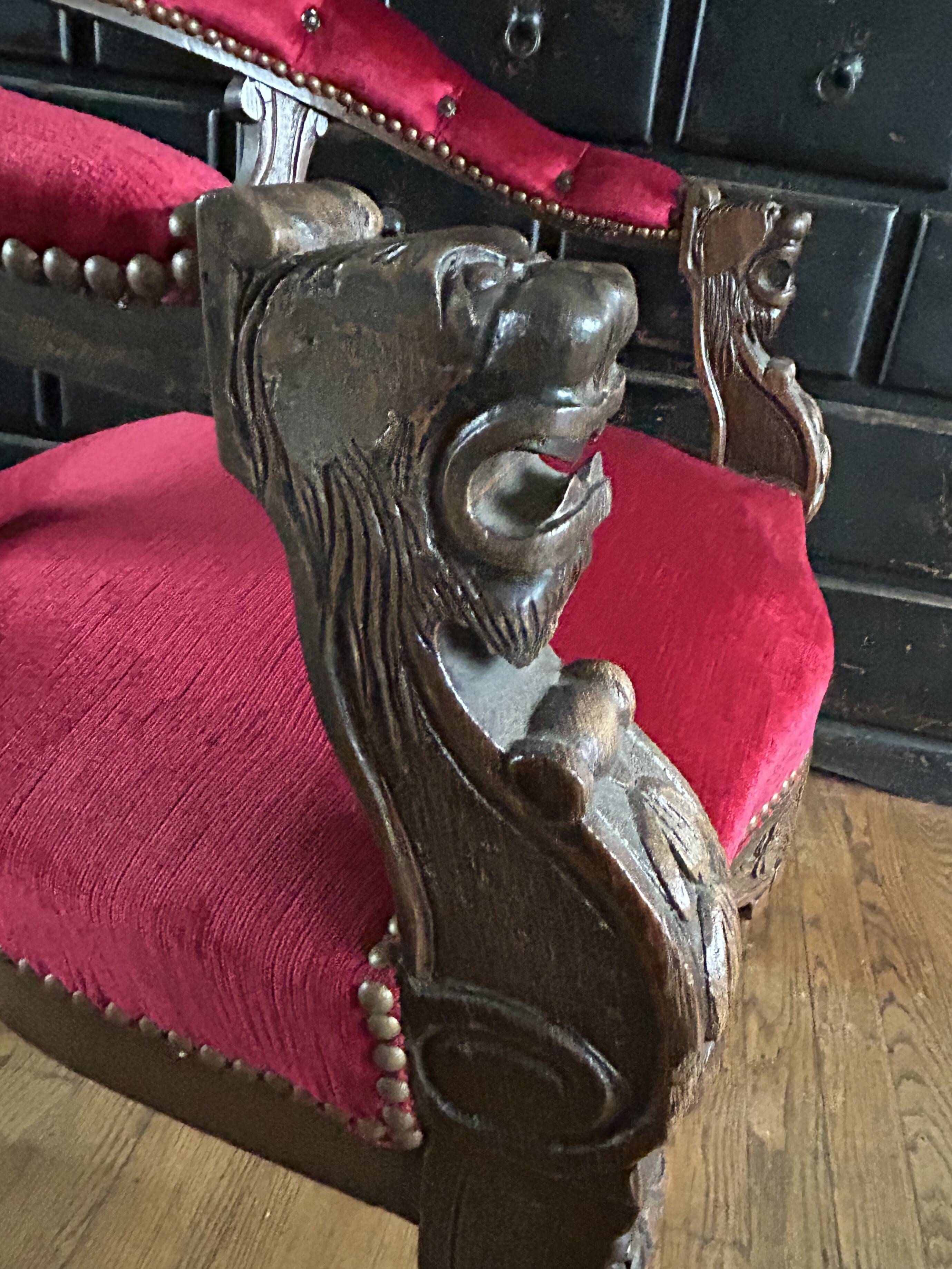 old carved office desk chair
