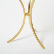 Golden iron and glass pedestal table by Roger Thibier 1960