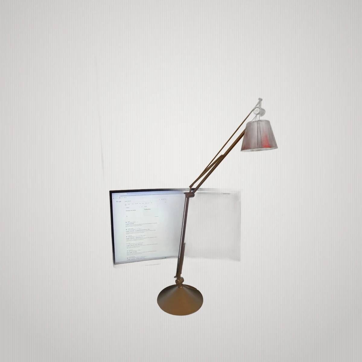 Philippe Starck Archimoon K lamp for Flos 1998 with red collar.