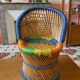 Fauteuil enfant rotin et cordage