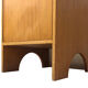 Art deco birch wood compact desk 1960