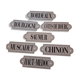 Set enamelled wine plates