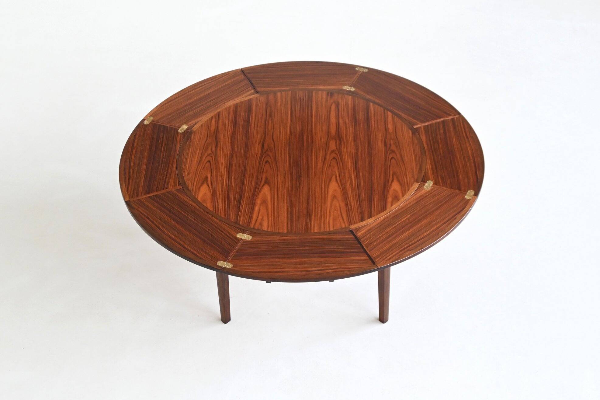 Dyrlund Lotus Flip Flap dining table in rosewood Denmark 1960