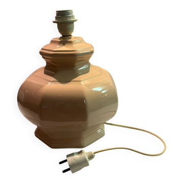 Pied de lampe en céramique rose pâle