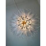Sputnik Glass Palmetta Chandelier Clear and Green