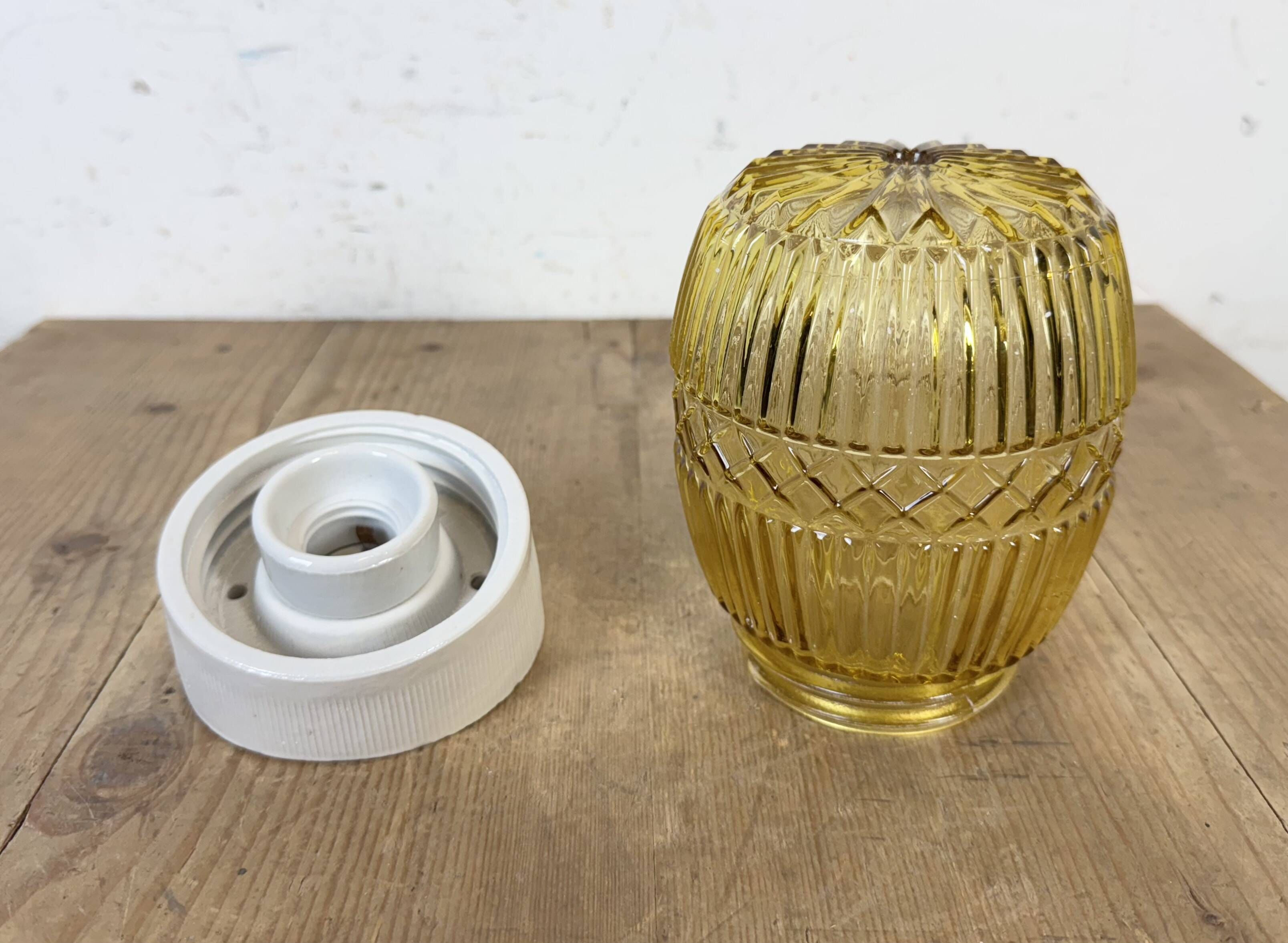 Vintage White Porcelain Wall Light, 1970s