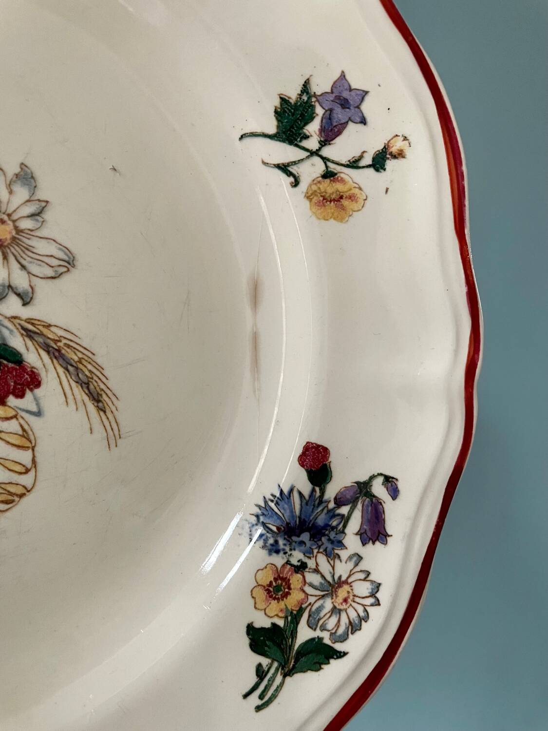 Series of 10 “Agreste” flat plates Sarreguemines France
