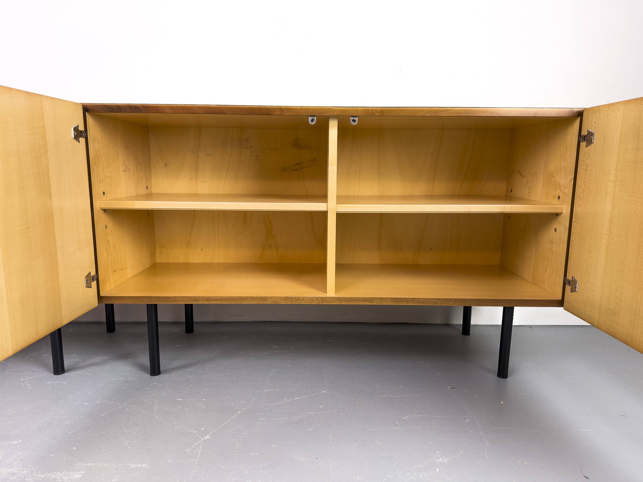 Minimalist Mid-Century Walnut Sideboard, 1960s