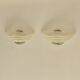 Pair of vintage wall lights in brass and frosted glass, Italy, 1970.