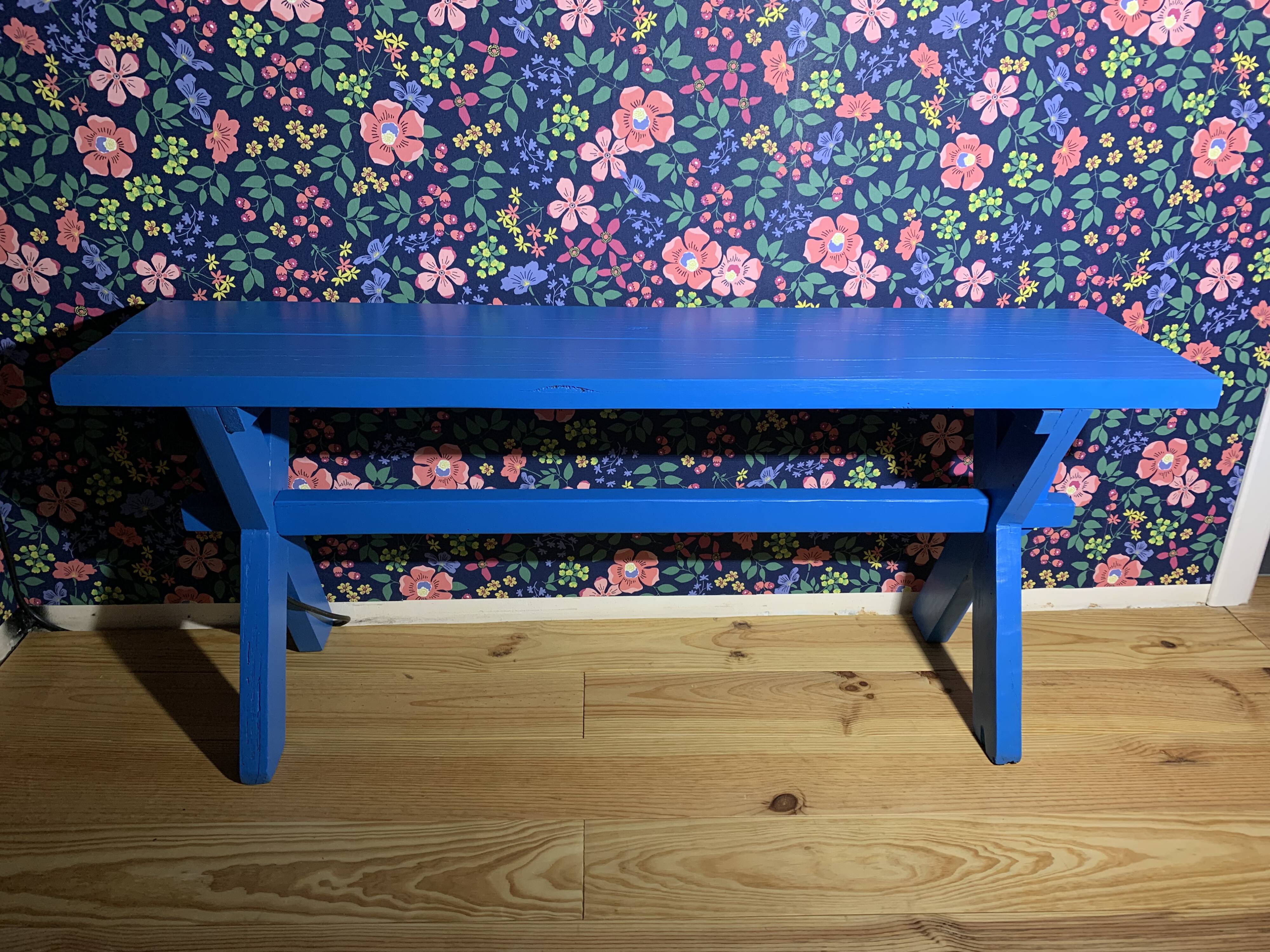Farm bench - cobalt blue Portugal