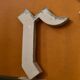 Letters old sign industrial zinc